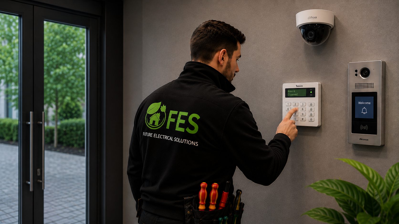 Security system installation by Future Electrical Solutions