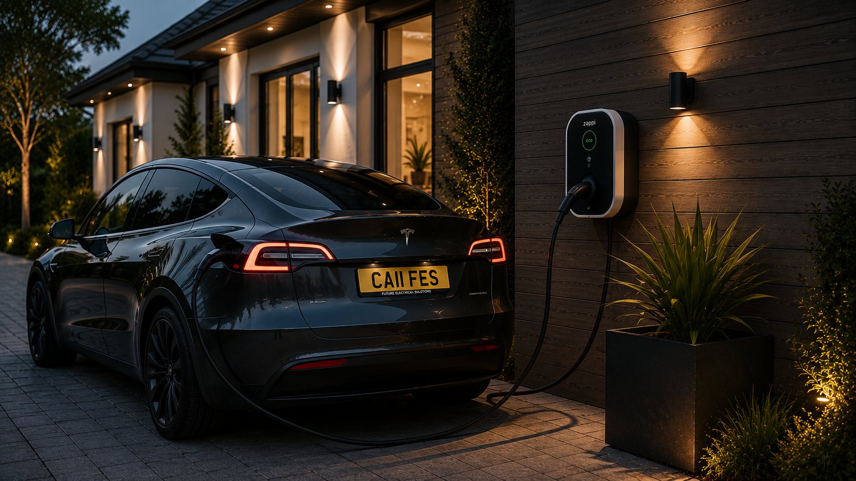 EV charge point installed on a driveway in Crookes, Sheffield